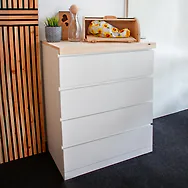 Deckplatte f&uuml;r Malm-Kommode, 802mm x 498mm x 19mm (Plattenma&szlig;) | Auflageplatt...