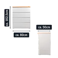 Deckplatte f&uuml;r Malm-Kommode, 802mm x 498mm x 19mm (Plattenma&szlig;) | Auflageplatt...