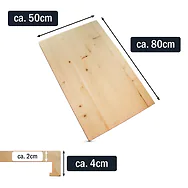 Deckplatte f&uuml;r Malm-Kommode, 802mm x 498mm x 19mm (Plattenma&szlig;) | Auflageplatt...