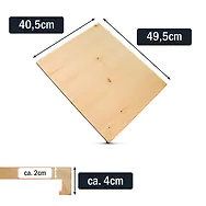 Deckplatte f&uuml;r Malm-Kommode, 404mm x 496mm x 19mm (Plattenma&szlig;) | Auflageplatt...