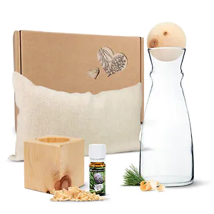 Zirben-Lieblingsbox #13: Zirbenkissen (17x29cm), Zirbenw&uuml;rfel-Set, Zirbenkuge...