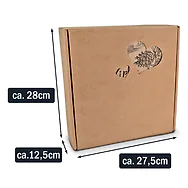 Erlebnisbox Karton mit Herz, Gr&ouml;&szlig;e: 280 x 275 x 125 mm