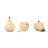Zirbenfreunde Set: Zirbenkugel (7cm) + Zirbenapfel (7cm) + Zirbenbirne (7cm)