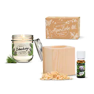 ZirbenW&uuml;rfel Set + ZirbenDuftkerze 
