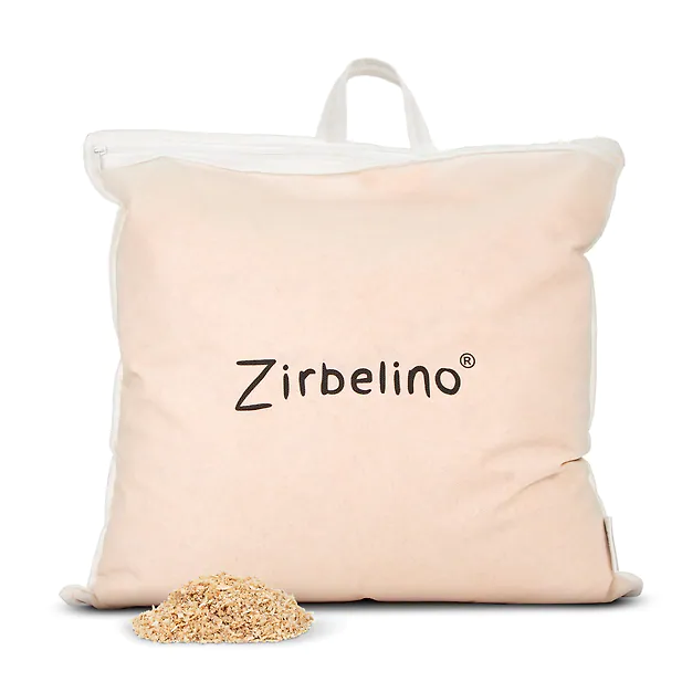 ZIRBELINO&reg; SAUNA-Zirbenkissen 40x40cm mit Henkel | SPEZIAL-F&Uuml;LLUNG mit extrem...