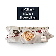 ZIRBELINO&reg; Flexi-Leseknochen, klein 14cm x 36cm, gef&uuml;llt mit frischen Zirbens...