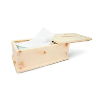 Zirbelino&reg; Taschentuchbox aus Zirbenholz | inkl. Schiebe-Deckel zum einfachen...