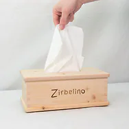 Zirbelino&reg; Taschentuchbox aus Zirbenholz | inkl. Schiebe-Deckel zum einfachen...