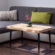 Zirbelino&reg; Couchtisch aus Zirbe mit Conical Legs | 2-teilig (Tischplatte + 4x...