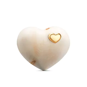 Zirbenurne - "Liebe mit goldenem Herz" - 27x31,5x15,5cm (4L)