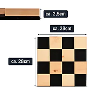 Zirbelino&reg; Wandpaneel im Schachbrettmuster 28cm x 28cm x 2,5cm (BxHxT) | einf...