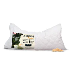 Zirbenkissen - mit rein Zirbensp&auml;ne gef&uuml;llt | 40x80cm | Au&szlig;enbezug: Baumwolle, gesteppt