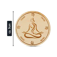Zirbenholz Untersetzer | Sternzeichen JUNGFRAU | 9cm ⌀ Holzuntersetzer f&uuml;r Gl...