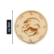 Zirbenholz Untersetzer | Sternzeichen STEINBOCK | 9cm ⌀ Holzuntersetzer f&uuml;r G...