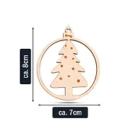 3 Stk. Christbaum Weihnachtsschmuck, Baumschmuck aus Zirbe f&uuml;r Weihnachten