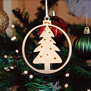 Weihnachtsschmuck 4er-Set | 1x Christbaum, 1x Engel, 1x Sternschnuppe, 1xRent...