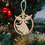 Weihnachtsschmuck 4er-Set | 1x Christbaum, 1x Engel, 1x Sternschnuppe, 1xRent...