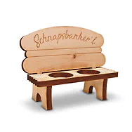 Schnapsbankerl f&uuml;r Zwei inkl. 2 St&uuml;ck Schnapsgl&auml;ser | ca. 13cm x 10,5cm x 7cm 