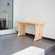 ZIRBELINO&reg; Sitzbank aus Massivholz - Zirbe - 77 x 34 x 45cm