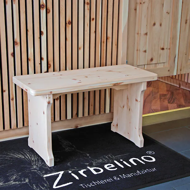 ZIRBELINO&reg; Sitzbank aus Massivholz - Zirbe - 77 x 34 x 45cm