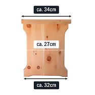 ZIRBELINO&reg; Sitzbank aus Massivholz - Zirbe - 77 x 34 x 45cm