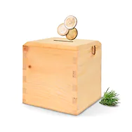 Spardose aus Zirbenholz (ohne Motiv oder individuell gravieren) | ca. 9,5cm x...