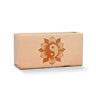 Yoga Block aus Zirbenholz &ndash; Yin-Yang Design