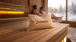 ZIRBELINO&reg; SAUNA-Zirbenkissen 20x30cm mit Henkel | SPEZIAL-F&Uuml;LLUNG mit extrem...