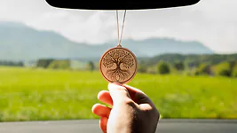 Zirbenholz Autoduft-Anh&auml;nger | 6cm | "Baum des Lebens" - zweiseitig...