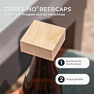 Zirbelino&reg; BeerCap | Vierkant | ORIGINAL Wespenschutz f&uuml;r Bierflaschen mit CC...