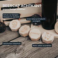 Zirbelino&reg; BeerCap | Achtkant | ORIGINAL Wespenschutz f&uuml;r Bierflaschen mit CC...