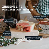 Zirbenseife | Naturseife mit Bienenwachs + Zirbe | 100g