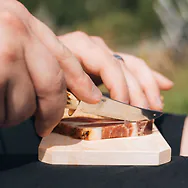 Mini Jausenbrett aus Zirbenholz | abgeflachte Ecken | naturbelassen | ca. 18x...