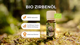 BIO Zirben&ouml;l | 3x 10 ml &ndash; 100% naturrein, regional & &auml;therisch | Wildwuch...