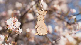3er Oster-Aufh&auml;nger Set mit Band f&uuml;r Ostern |verziertes Osterei, Osterhase, O...