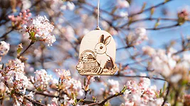3er Oster-Aufh&auml;nger Set mit Band f&uuml;r Ostern |verziertes Osterei, Osterhase, O...
