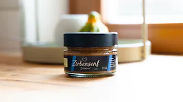 Zirbelino&reg; ZirbenSENF - s&uuml;&szlig; - 135g | Bio-zertifiziert