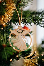 3 Stk. Engel Weihnachtsschmuck, Baumschmuck aus Zirbe f&uuml;r Weihnachten