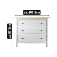Deckplatte f&uuml;r Hemnes-Kommode, 1075mm x 508mm x 20mm (Plattenma&szlig;) | Auflagepl...