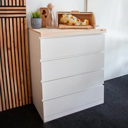 Deckplatte f&uuml;r Malm-Kommode, 802mm x 498mm x 19mm (Plattenma&szlig;) | Auflageplatt...