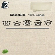 Leinen-Kissen&uuml;berzug | ZirbenNackenrolle