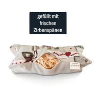 ZIRBELINO&reg; Flexi-Leseknochen, klein 14cm x 36cm, gef&uuml;llt mit frischen Zirbens...