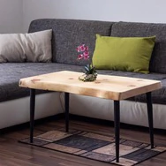 Zirbelino&reg; Couchtisch aus Zirbe mit Conical Legs | 2-teilig (Tischplatte + 4x...