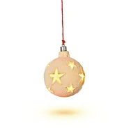 Christbaumkugel mit LED-Beleuchtung | 7cm Durchmesser | Deko f&uuml;r Weihnachten