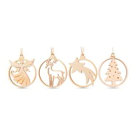 Weihnachtsschmuck 4er-Set | 1x Christbaum, 1x Engel, 1x Sternschnuppe, 1xRent...