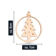 3 Stk. Christbaum Weihnachtsschmuck, Baumschmuck aus Zirbe f&uuml;r Weihnachten