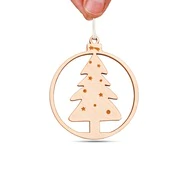 3 Stk. Christbaum Weihnachtsschmuck, Baumschmuck aus Zirbe f&uuml;r Weihnachten