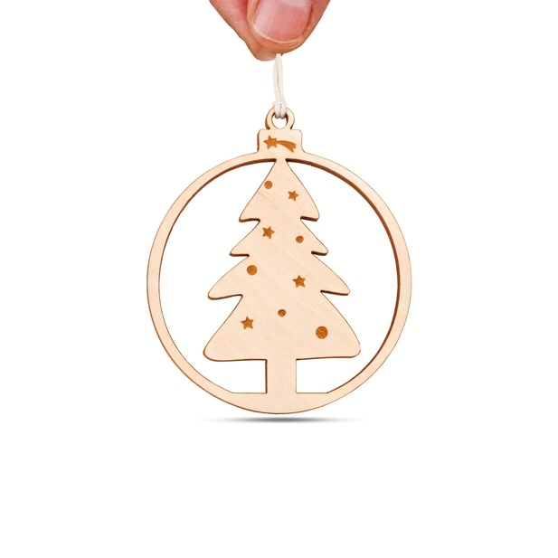 3 Stk. Christbaum Weihnachtsschmuck, Baumschmuck aus Zirbe f&uuml;r Weihnachten