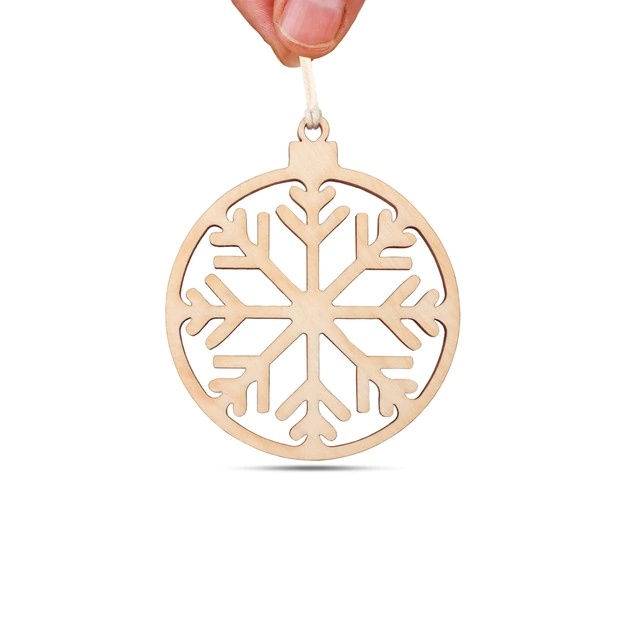 3 Stk. Schneeflocke Weihnachtsschmuck, Baumschmuck aus Zirbe f&uuml;r Weihnachten