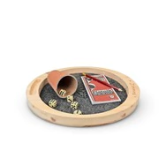 Zirbelino&reg; W&uuml;rfelpoker Set - mit W&uuml;rfelteller aus Zirbenholz, 5 Stk. Augenw&uuml;r...